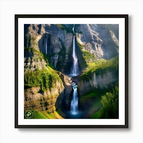 Glacier Falls Art Print