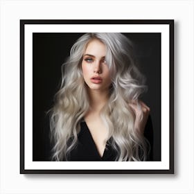 Beautiful Woman With Long Hair Art Print