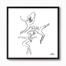 Dancers Square Art Print