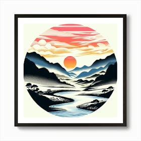 Illustration landscape 2 Art Print