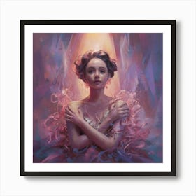 Girl In A Dress 3 Art Print