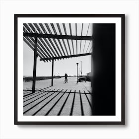 Shadows On The Pier Art Print