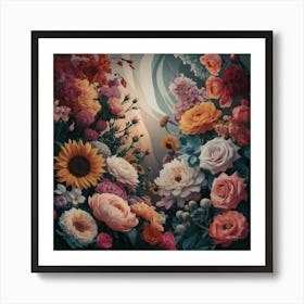 Great view of roses Art Print