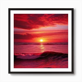 Sunset Over The Ocean 39 Art Print