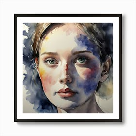 Watercolor Of A Girl 10 Art Print