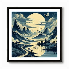 Asian Landscape Art Print