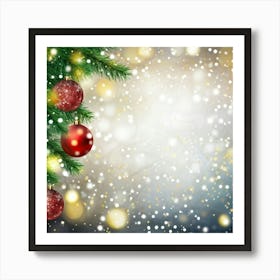 Decorative Snowfall Glow Holiday Tradition Space Festive Light Closeup Decor Season New (22) Art Print