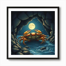 Crab In The Cave 11 Art Print