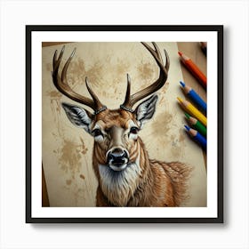 Deer! 16 Art Print