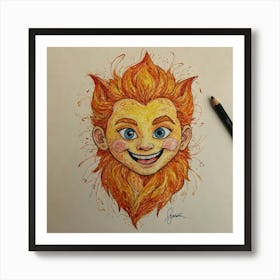 Lion Head 5 Art Print