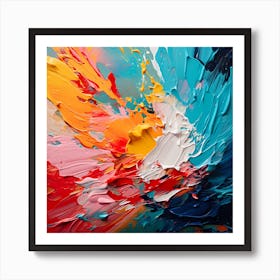 Vivid Visions: Brushstrokes in Detail Art Print