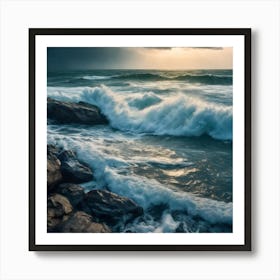 Stormy Sea 1 Art Print