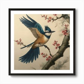 Chinese Titmice Art Print