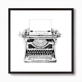 Typewriter Square Art Print