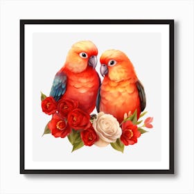 Two Parrots 2 Art Print