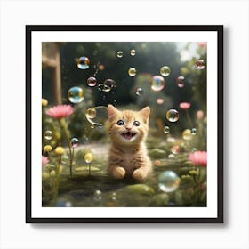 Bubbles In The Garden Art Print