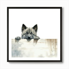 Wolf Dog Art Print