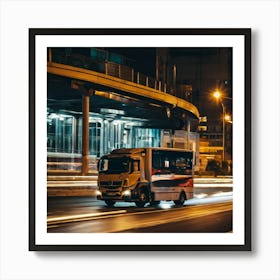 City At Night 1 Art Print