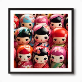 Asian Dolls 3 Art Print