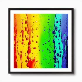 Rainbow Splashes 1 Art Print