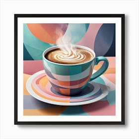 Coffee Cup And Saucer art print Art Print