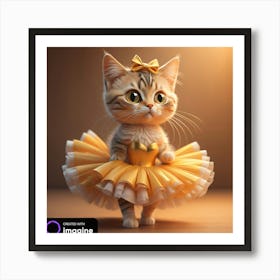 Ballerina Kitten Art Print