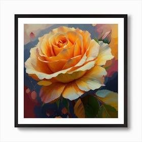 Orange Rose 1 Art Print