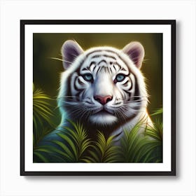 White Tiger Art Print