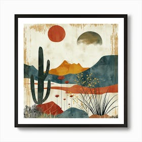 Cactus Desert Art Print