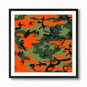 Orange Camouflage, Green Camouflage, Urban Camouflage, Military, Army Art Print