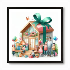 The Gift of a Happy Family Art Print