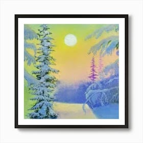 Winter Snowy Morning Art Print