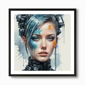 Futuristic Girl 4 Art Print