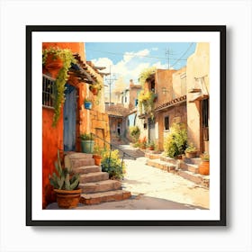 Mexican Pueblo Art Print