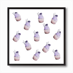 Lavender Cupcakes Art Print