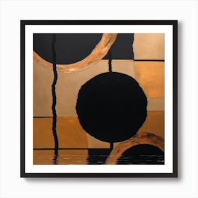 Abstract Black And Gold Painting Black And Gold Wall Art Art Print