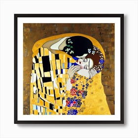 The Kiss By Gustav Klimt Art Print