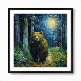 Bear In The Woods Art Print