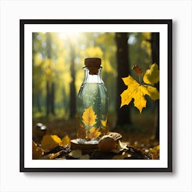 Autumn Leaves In A Bottle Art Print
