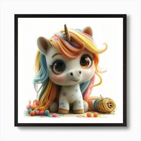 Cute Unicorn 842 Art Print