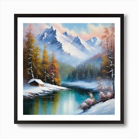 Snow Scene Art Print