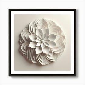 Paper Flower Wall Art Art Print