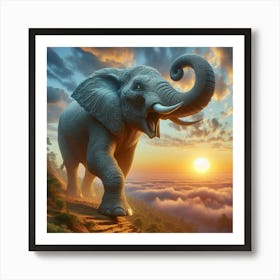 Elephant In The Sky Art Print