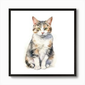 American Wirehair Cat Portrait 1 Art Print