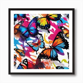 Colorful Butterflies 39 Art Print