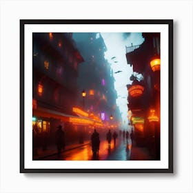 City At Night Art Print