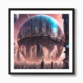 Futuristic City 2 Art Print