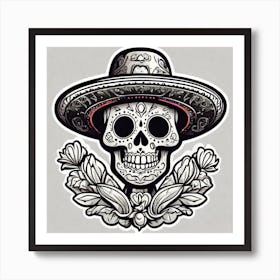 Day Of The Dead Skull 27 Art Print