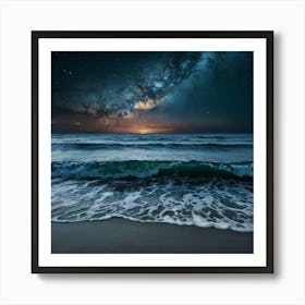 Milky Way Beautiful Wall Art Art Print