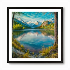 Lake In The Mountains 7 Art Print